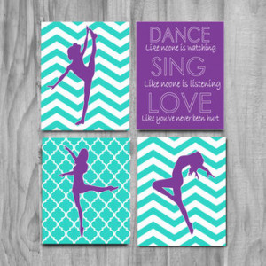 Dance Gift- Art Cute Wall childrens inspirational quote teen... More