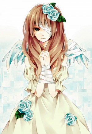 Angel anime girl bandages