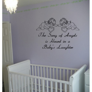 The Song of Angels Baby's Laughter Quote Vinyl Bedroom Wall Art ...