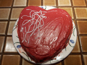 Heartworm cake.: Cakes Deco, Heartworm Cakes