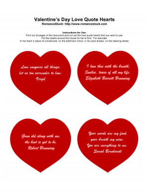 Valentine's Day Love Quote Hearts