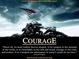Marine Corps Courage Statement by Ronald Reagan