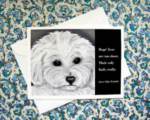 Dog quote card: Maltese / Agnes Sligh Turnbull wisdom