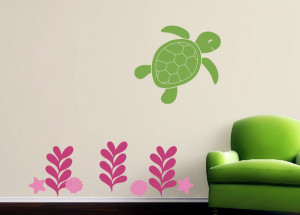 friends wall decals turtle set $ 35 00 this sea turtle wall decal ...