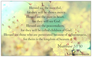 Matthew 5:7, Bible verses