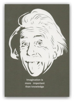 Quote Poster A3 , Albert Einstein, contemporary-prints-and-posters