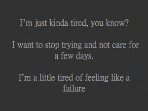 quote Black and White depressed depression sad quotes tired sadness i ...
