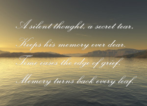 Urn Inscription Poem: A Silent Thought, A Secret Tear