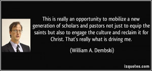 This is really an opportunity to mobilize a new generation of scholars ...
