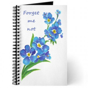 ... & Spiral Notebooks > Forget-Me-Not Watercolor Flower & Quote Journal