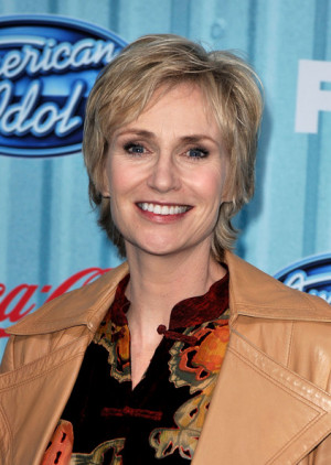 Actress Jane Lynch arrives at the American Idol Top 12 Party held at ...