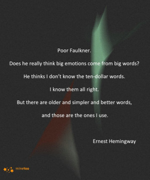 brevity # ernest hemingway# hemingway# Faulkner# literary quotes