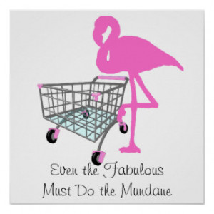 Funny Fabulous Flamingo Quote Print