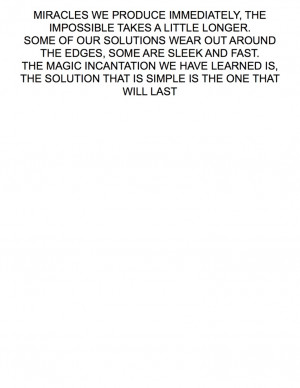 simple solutions is a quote from ??