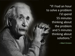 ... figuring out the problem you want to solve rather than the solution