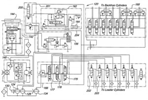 Hydraulic System Schematic for a Backhoe