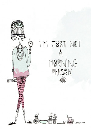 ... quote,Typography Print Art, I'm not a morning person, cranky print. $