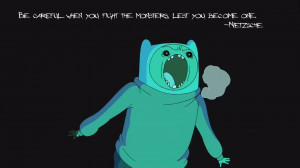 1366x768 Friedrich Nietzsche Adventure Time Monsters Finn HD Wallpaper