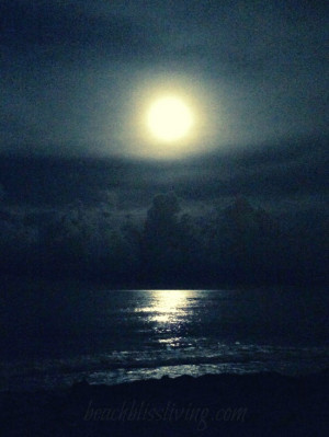 And I got to see a full moon over the sea!