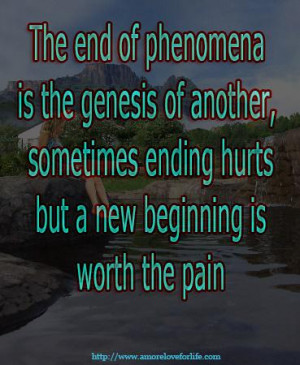 ... another sometimes ending hurts but a new beginning is worth the pain