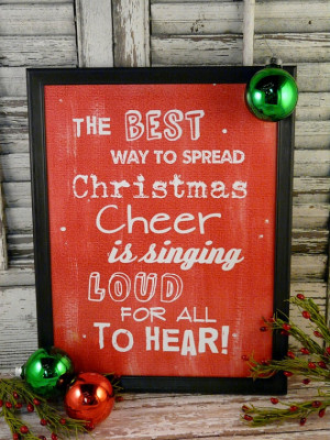 Spread Christmas Cheer sign digital - PDF Buddy Elf red uprint words ...