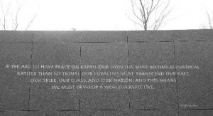 Martin Luther King, Jr. Memorial Photo: one of many inspiring quotes