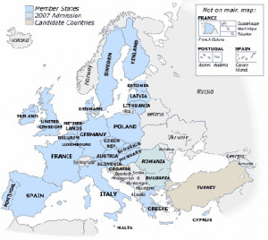 Map Europe Member States...
