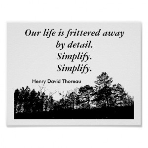 Thoreau quote - poster
