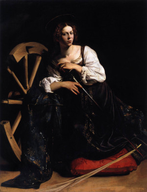 caravaggio st catherine of alexandria c 1598 oil on canvas 173 x 133 ...