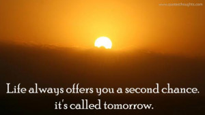 Quotes About Second Chances . Inspirational Quotes On Second Chances ...