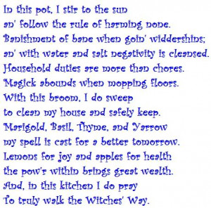 Poem of the Kitchen Witch Pictures, Images and Photos