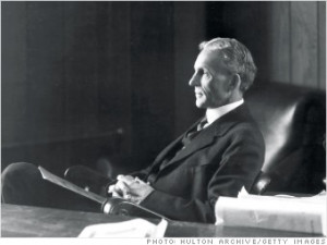 Henry Ford in his office at Highland Park in 1913