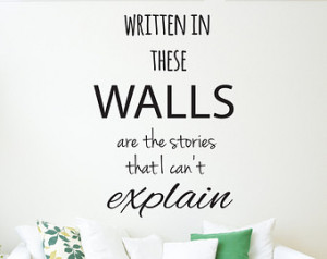 ... explain Wall Decal Quote - The Story of my Life Song Lyrics - Wall Art