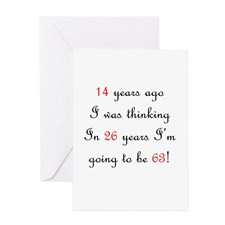 51st birthday math Greeting Card for