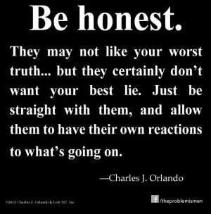 Honesty is always best!