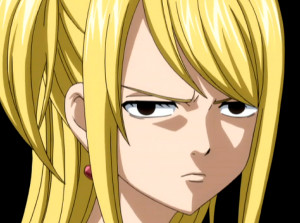 lucy says shut up to natsu and grey when not in a good mood AHAHA