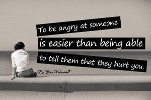 Sad Love Picture Quotes - To be angry at someone