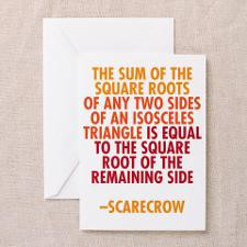 Scarecrow Math Quote Greeting Card for