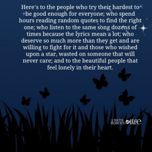 here s to the people who try their hardest to