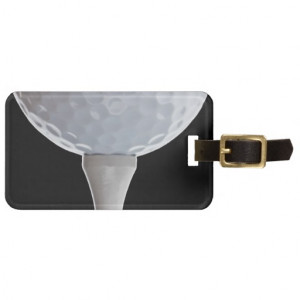 Golf Ball Black Background Golfing Sports Template Tags For Bags