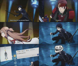 Sword Art Online - Troll Kirito :'3 by NatalyTheHedgehog1