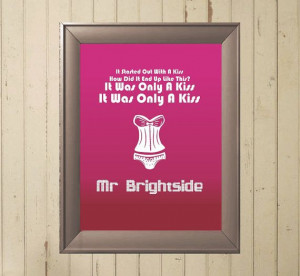 The Killers Mr Brightside print music song Hot por RebeccaDesigns22, $ ...