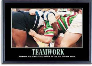 Motivational Framed Posters : Rugby Scrum Poster