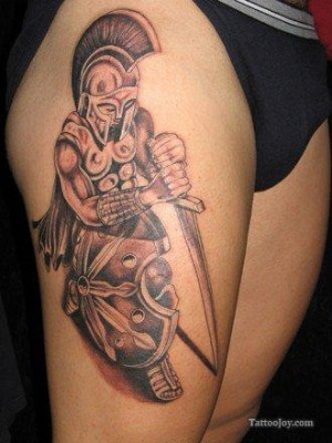 Ancient Greek warrior Tattoo Designs | Spartan Warrior Tattoo - LiLz ...