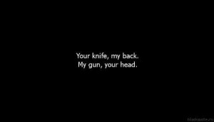 Knife in My Back Quotes