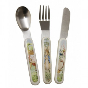 Home Baby Cutlery Set Peter Rabbit Knife Fork and Spoon