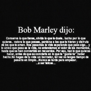 BobMarley #Quote in #Spanish #Inspiration #Motivation #Thoughts # ...