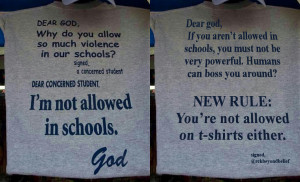 shirt: god is not allowed in schools, can’t stop violence ...