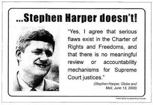 ... and dance about stephen harper and the charter of rights and freedoms