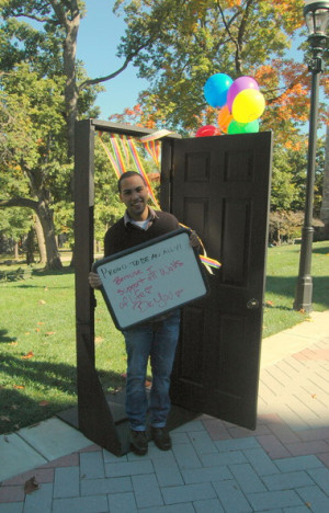 ... coming out of the closet as part of National Coming Out Day